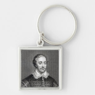 Edmund Spenser, engraved by Burnet Reading Keychain