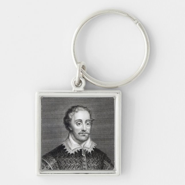 Edmund Spenser, engraved by Burnet Reading Keychain (Front)