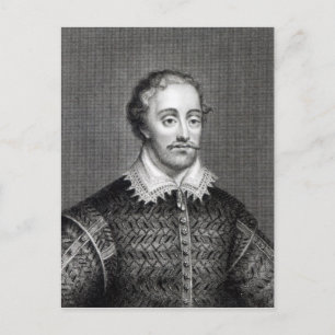 Edmund Spenser, engraved by Burnet Reading Postcard