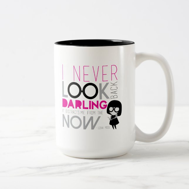 Edna Mode - I Never Look Back Two-Tone Coffee Mug (Right)