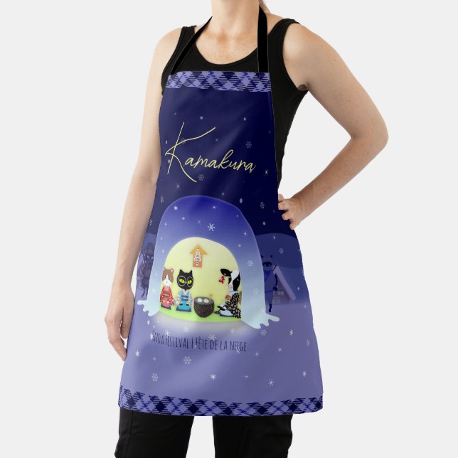 Edo-Neko's Snowy Celebration Apron (Insitu)