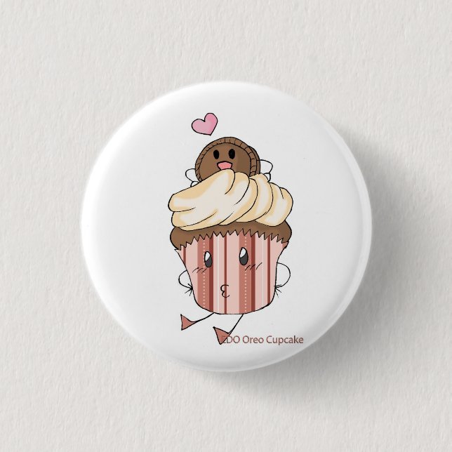 EDO Oreo Cupcake 1 Inch Round Button (Front)