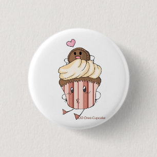 EDO Oreo Cupcake 1 Inch Round Button