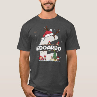 Edoardo Christmas w Edoardo Name for funny Xmas T-Shirt