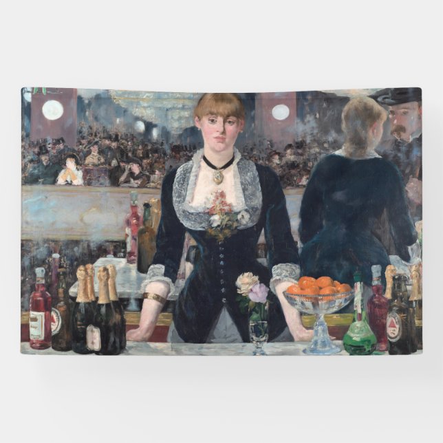 Edouard Manet - A Bar at the Folies-Bergere Banner (Horizontal)