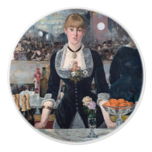 Edouard Manet - A Bar at the Folies-Bergere Ceramic Knob