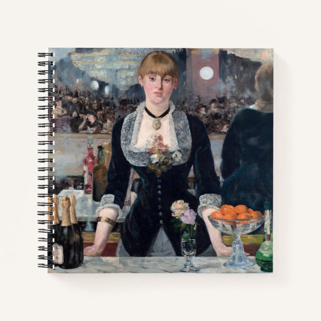Edouard Manet - A Bar at the Folies-Bergere Notebook (Front)