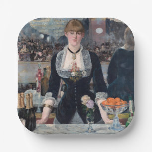 Edouard Manet - A Bar at the Folies-Bergere Paper Plate