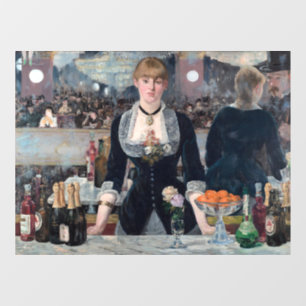 Edouard Manet - A Bar at the Folies-Bergere Window Cling
