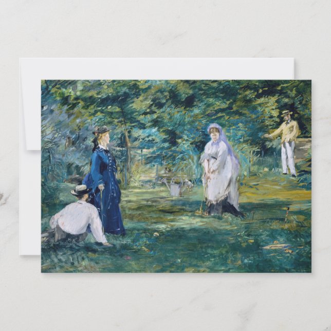 Edouard Manet - A Game of Croquet Invitation (Front)