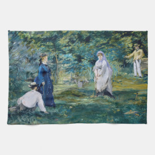 Edouard Manet - A Game of Croquet Kitchen Towel
