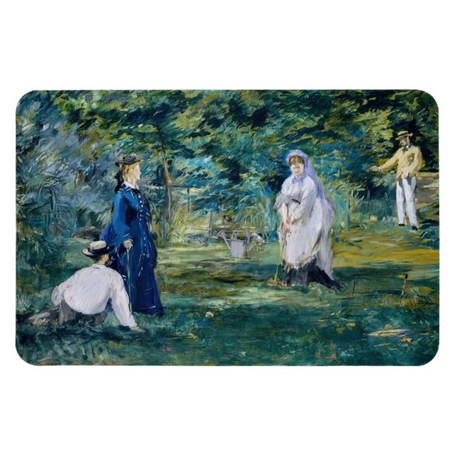 Edouard Manet - A Game of Croquet Magnet (Horizontal)