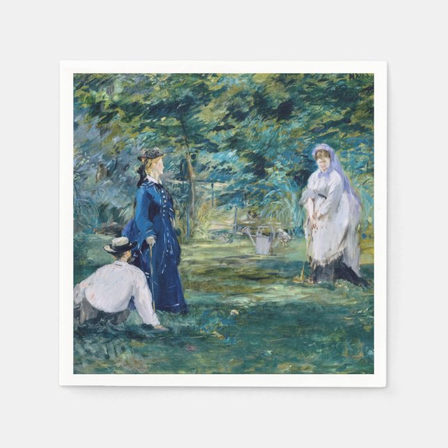 Edouard Manet - A Game of Croquet Napkin (Front)