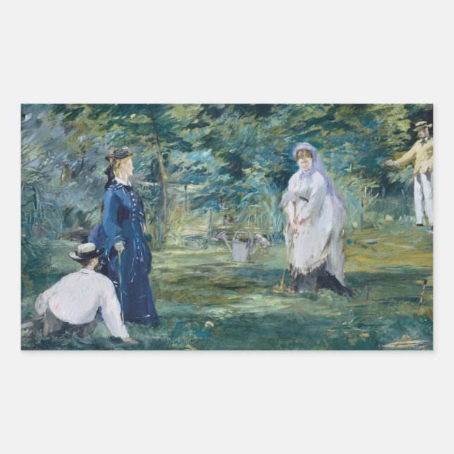 Edouard Manet - A Game of Croquet Sticker (Front)