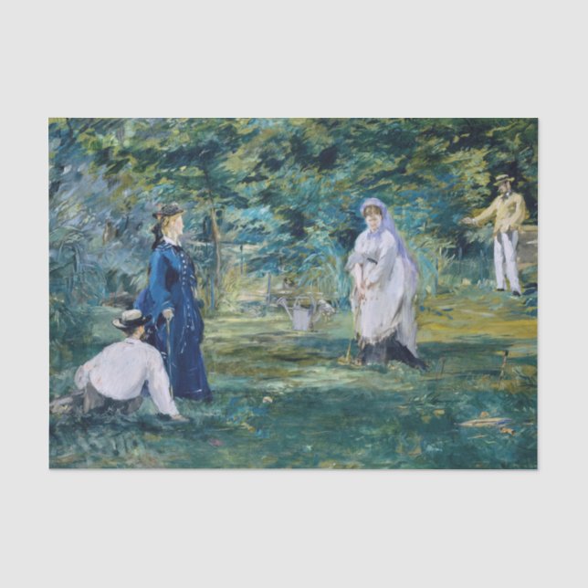 Edouard Manet - A Game of Croquet Tissue Paper (Front)