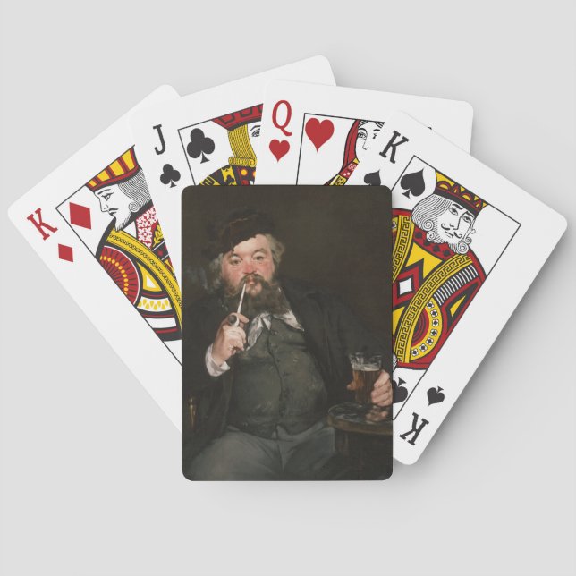 Edouard Manet - A Good Glass of Beer / Le bon bock Playing Cards (Back)