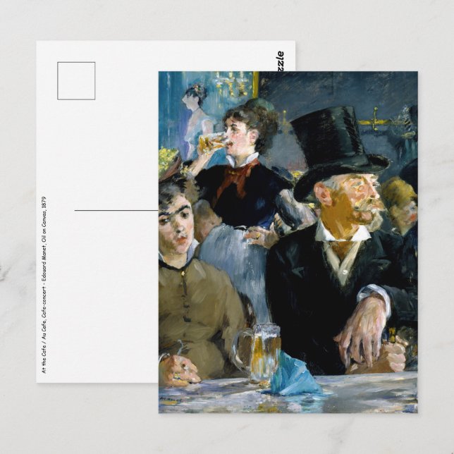 Edouard Manet - At the Cafe Postcard (Front/Back)
