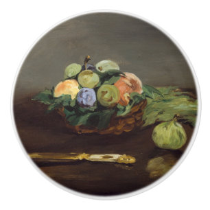 Edouard Manet - Basket of Fruits Ceramic Knob