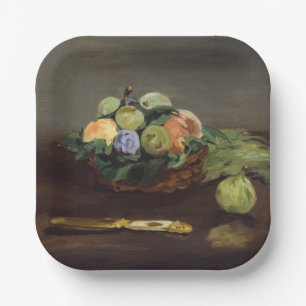 Edouard Manet - Basket of Fruits Paper Plate