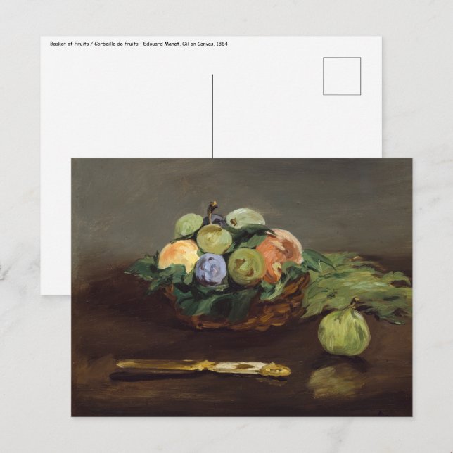 Edouard Manet - Basket of Fruits Postcard (Front/Back)