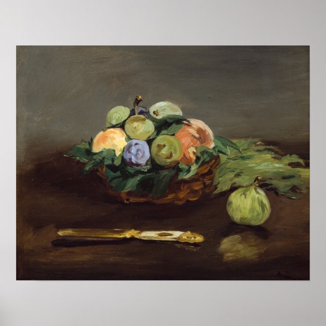 Edouard Manet - Basket of Fruits Poster (Front)