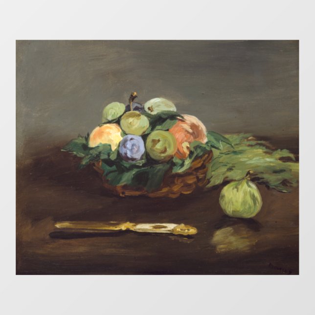 Edouard Manet - Basket of Fruits Window Cling (Sheet)