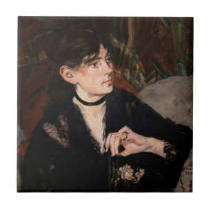 Edouard Manet - Berthe Morisot with a Fan 1874 Tile