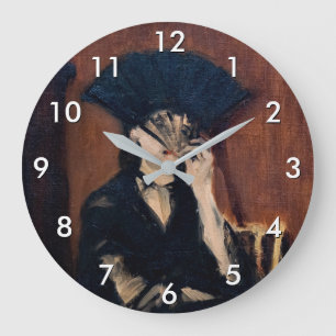 Edouard Manet - Berthe Morisot with a Fan Large Clock