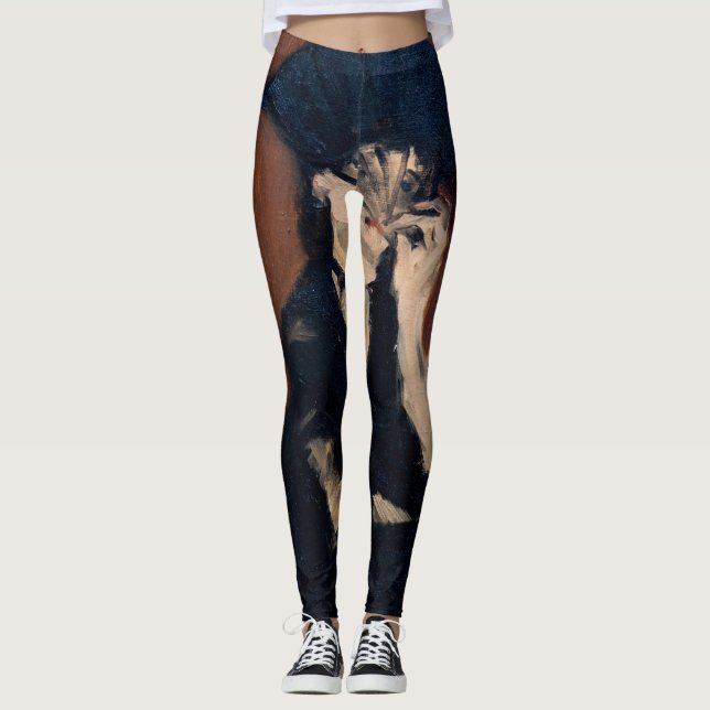 Edouard Manet - Berthe Morisot with a Fan Leggings (Front)