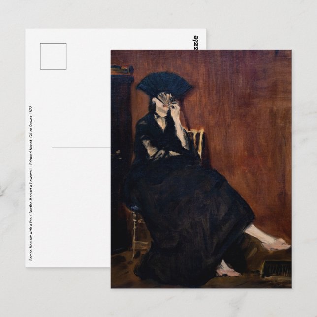 Edouard Manet - Berthe Morisot with a Fan Postcard (Front/Back)