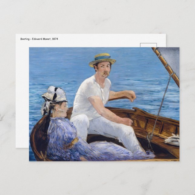 Edouard Manet - Boating Postcard (Front/Back)