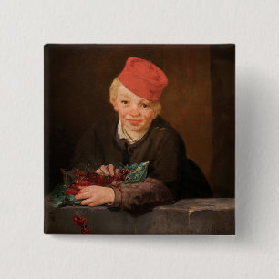 Edouard Manet - Boy with Cherries 2 Inch Square Button