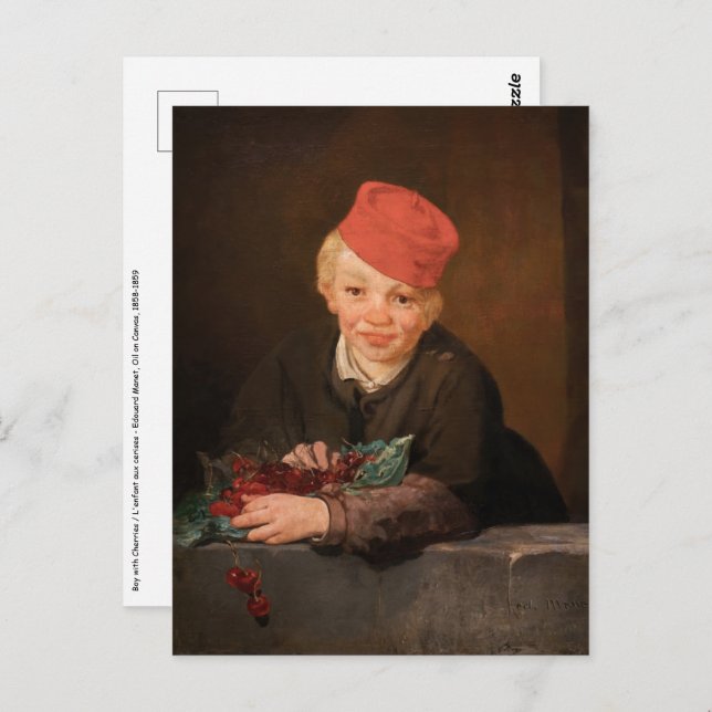 Edouard Manet - Boy with Cherries Postcard (Front/Back)