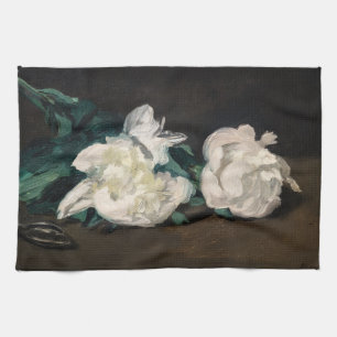 Edouard Manet - Branch of White Peonies, Secateurs Kitchen Towel