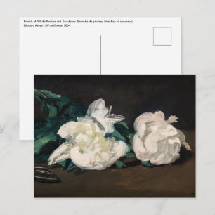 Edouard Manet - Branch of White Peonies, Secateurs Postcard
