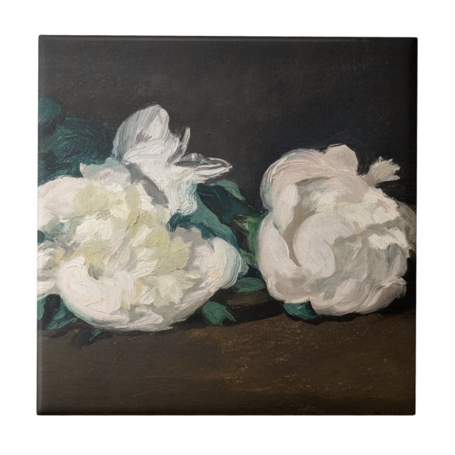 Edouard Manet - Branch of White Peonies, Secateurs Tile (Front)