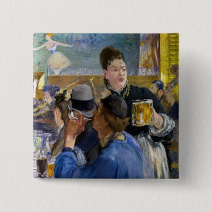 Edouard Manet - Corner of a Cafe-Concert 2 Inch Square Button