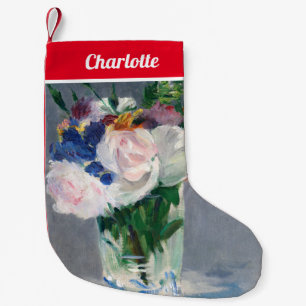 Edouard Manet - Flowers in a Crystal Small Christmas Stocking