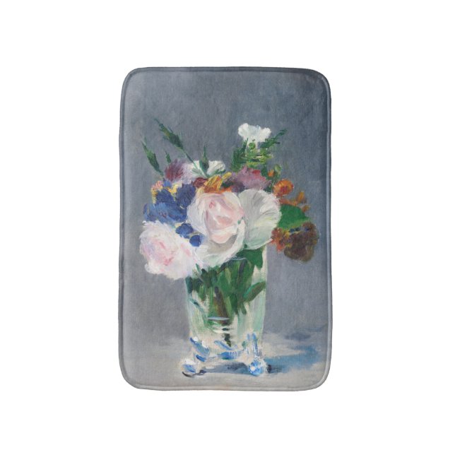 Edouard Manet - Flowers in a Crystal Vase Bath Mat (Front Vertical)