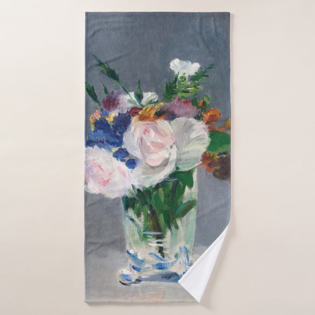 Edouard Manet - Flowers in a Crystal Vase Bath Towel Set (Bath Towel)