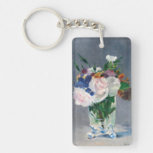 Edouard Manet - Flowers in a Crystal Vase Keychain