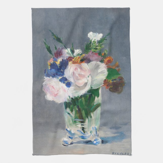 Edouard Manet - Flowers in a Crystal Vase Kitchen Towel (Vertical)