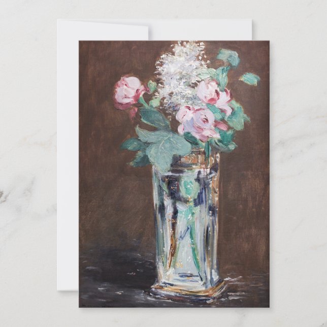 Edouard Manet - Flowers in a Crystal Vase Thank You Card (Front)