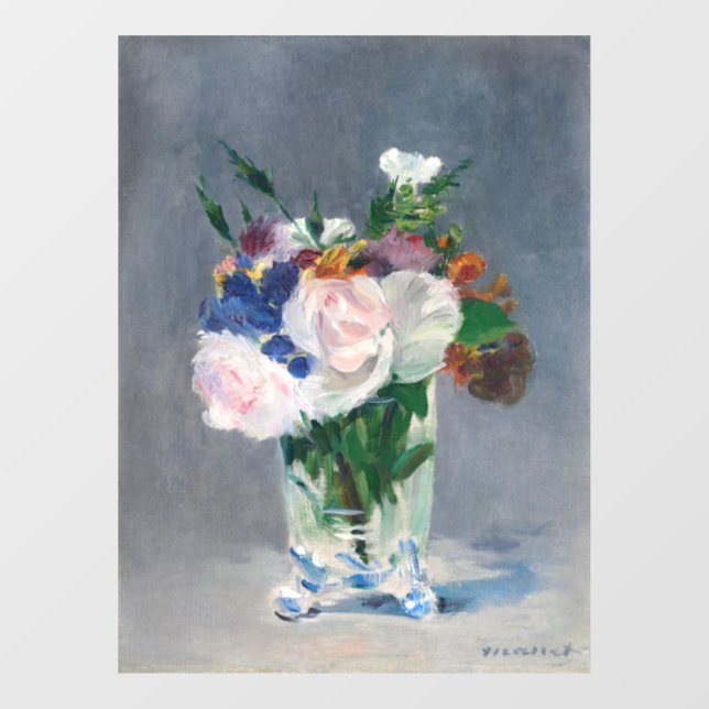 Edouard Manet - Flowers in a Crystal Vase Window Cling (Sheet)