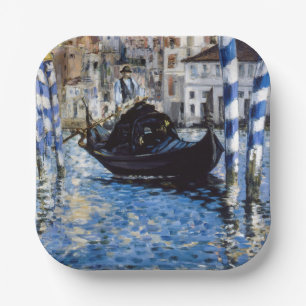 Edouard Manet - Grand Canal, Venice Paper Plate
