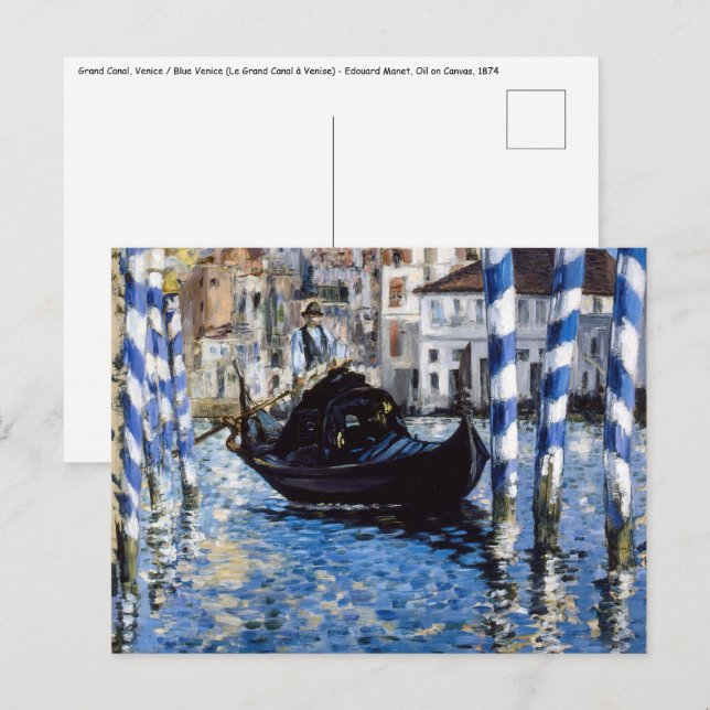 Edouard Manet - Grand Canal, Venice Postcard (Front/Back)