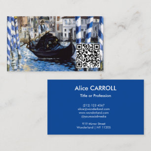 Edouard Manet - Grand Canal, Venice - QR Code Business Card