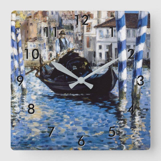 Edouard Manet - Grand Canal, Venice Square Wall Clock (Front)