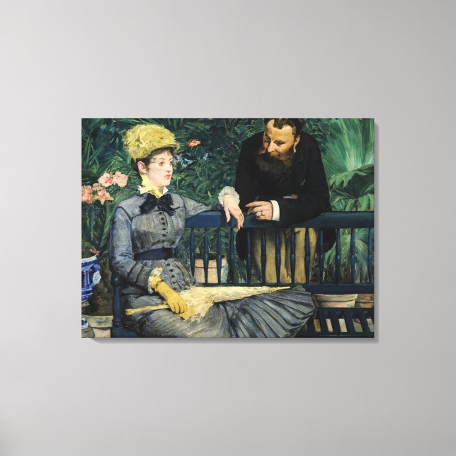 Edouard Manet - In the Conservatory Canvas Print (Front)