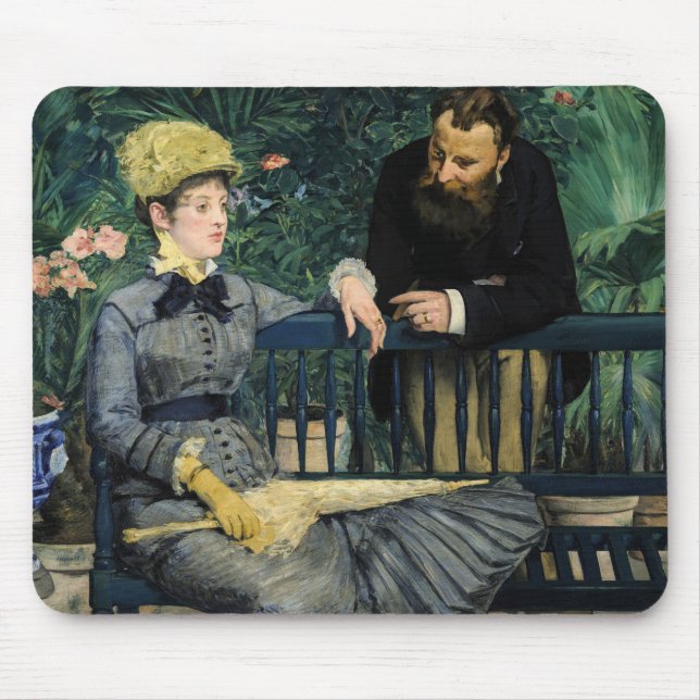 Edouard Manet - In the Conservatory Mouse Pad (Front)